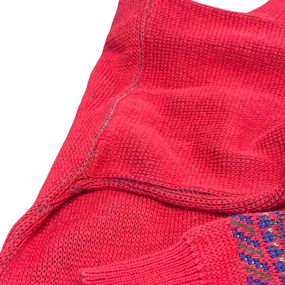 Vintage Koret Bird Novelty Sweater Red Graphic Knit Made‎ in USA Large